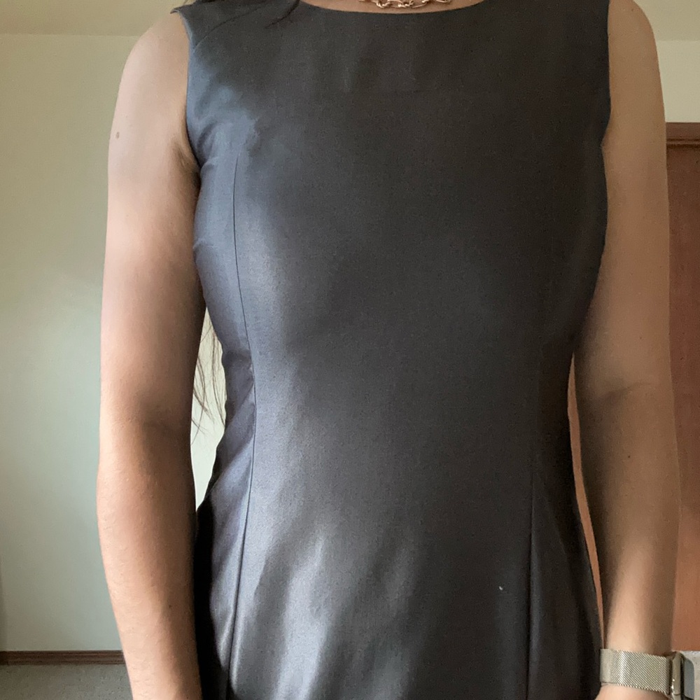 Calvin Klein silver metallic dress